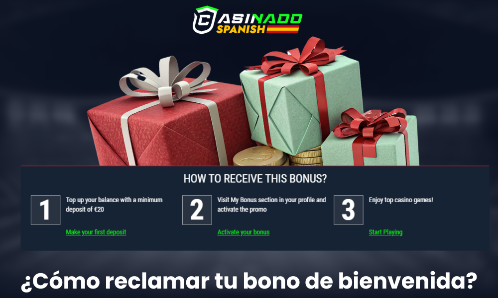 Paso a paso cómo conseguir tu bono de bienvenida de Casinado